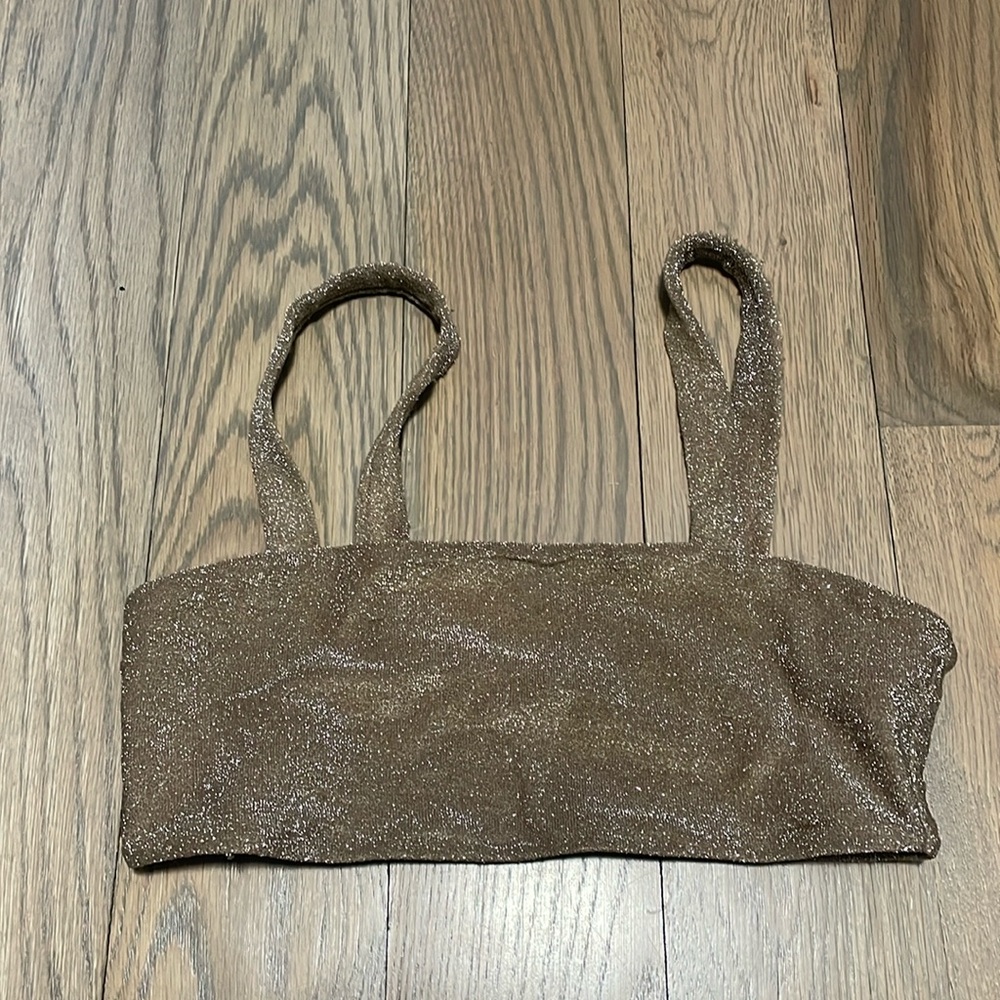 Glitter gold XS Mikoh swim top